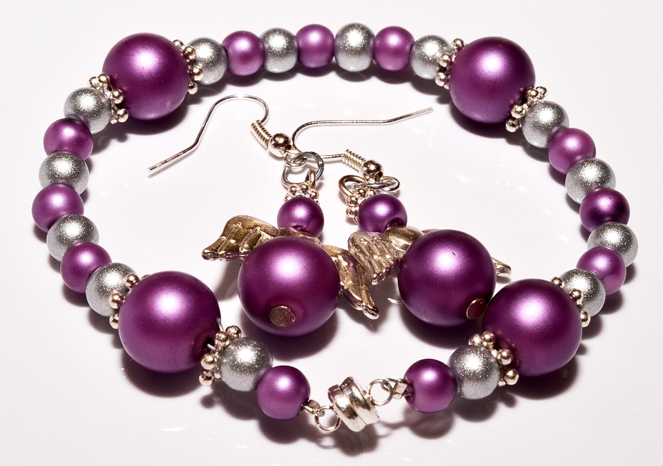 Angels beads syrenfärgade