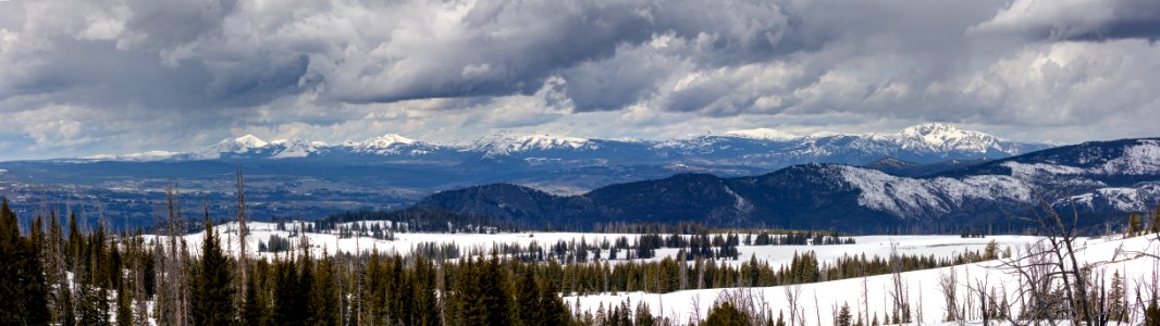 Gallatin Range panorama from Buffalo Plateau photo