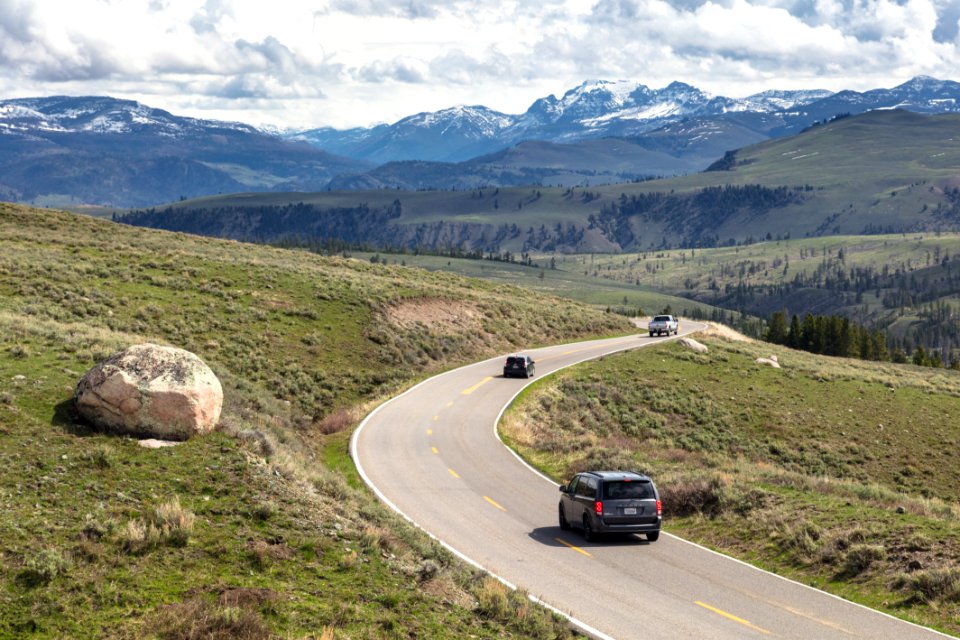 Views along Grand Loop Road from Tower Junction to Canyon Village photo