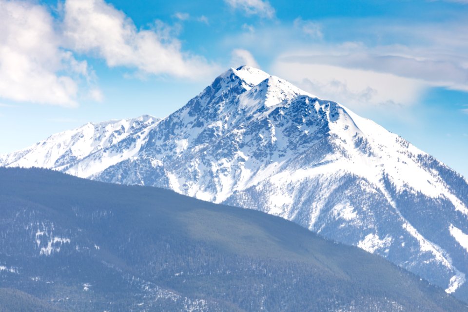 Emigrant Peak seen from along the Yellowstone River near Mallards Rest