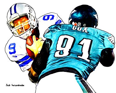0 Dallas Cowboys Tony Romo - Philadelphia Eagles Fletcher Cox photo