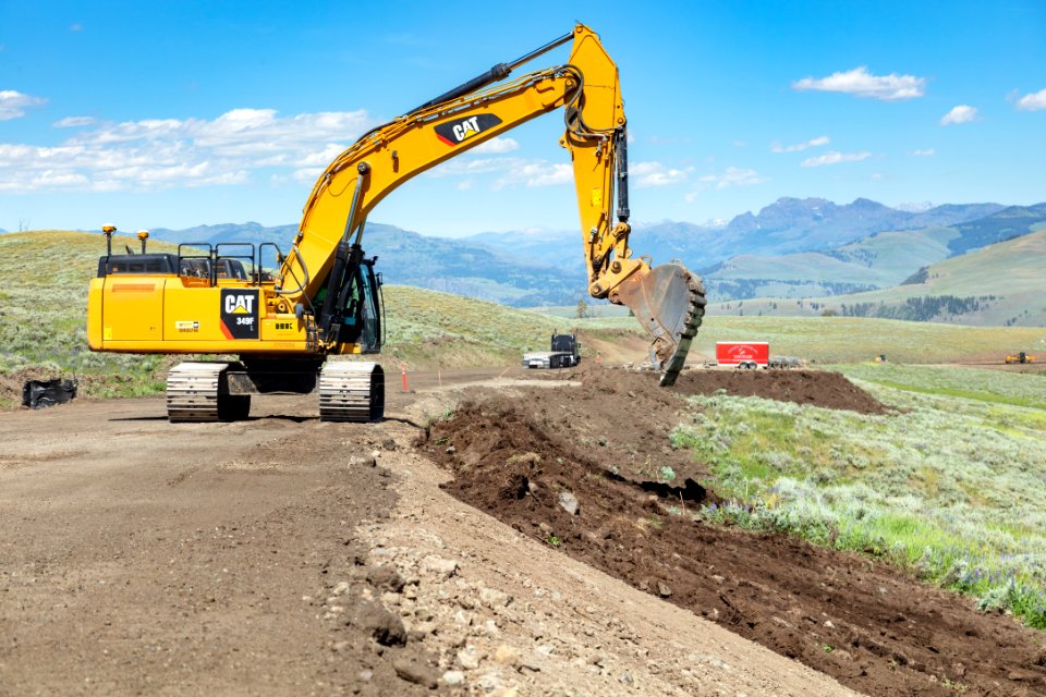 Tower to Chittenden Road Project: replacing topsoil along the Dunraven Road photo