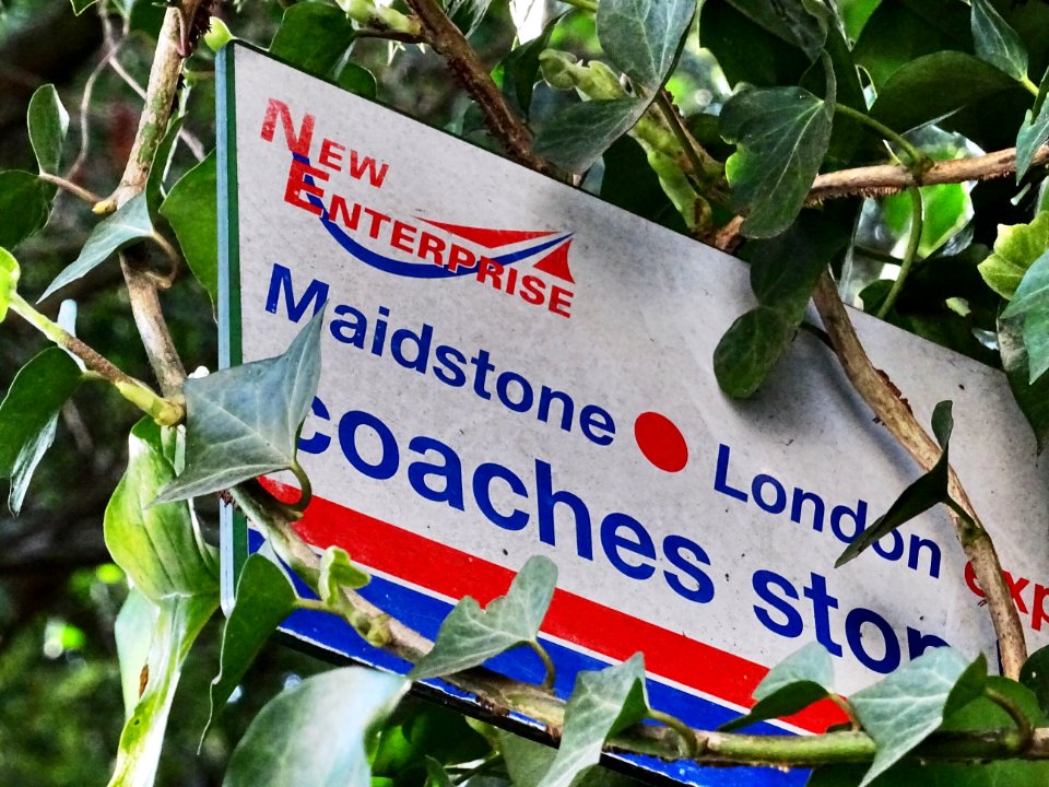 Another survivor. Terrace Road Maidstone. New Enterprise Coaches sign on Green Line Sign