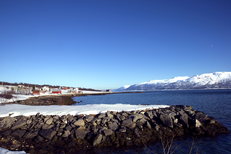 Snow the scenery blue sky