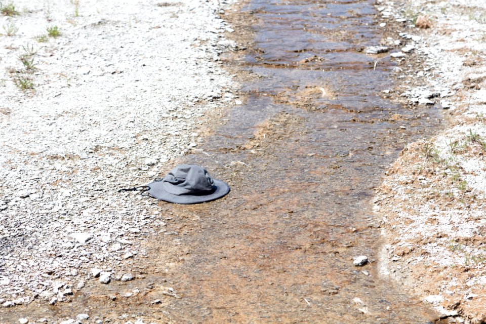 Lost hat in Midway Geyser Basin photo