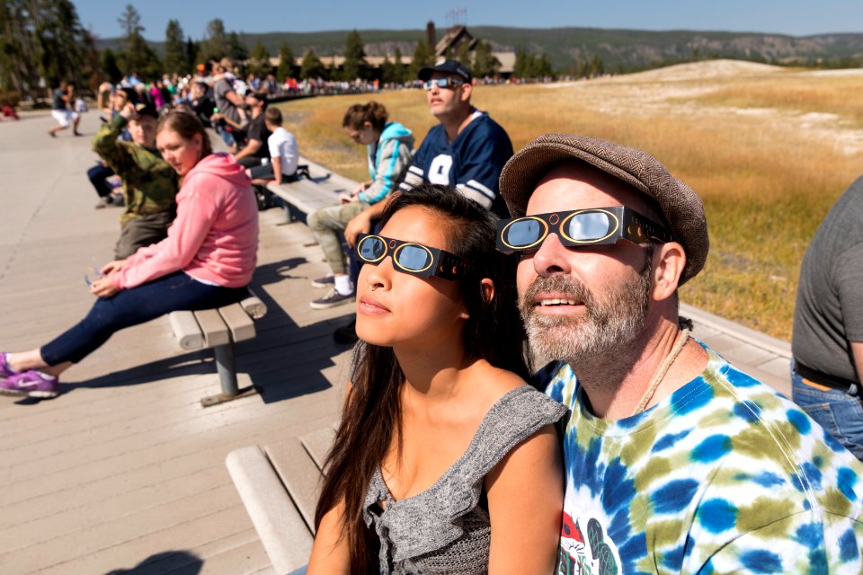 Scenes from the 2017 eclipse at Old Faithfuul