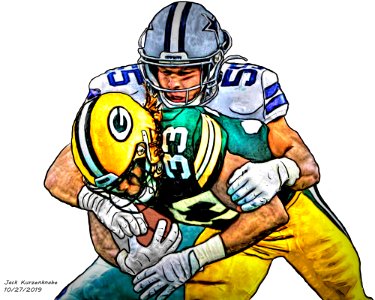 Green Bay Packers  Aaron Jones - Dallas Cowboys Leighton Vander Esch