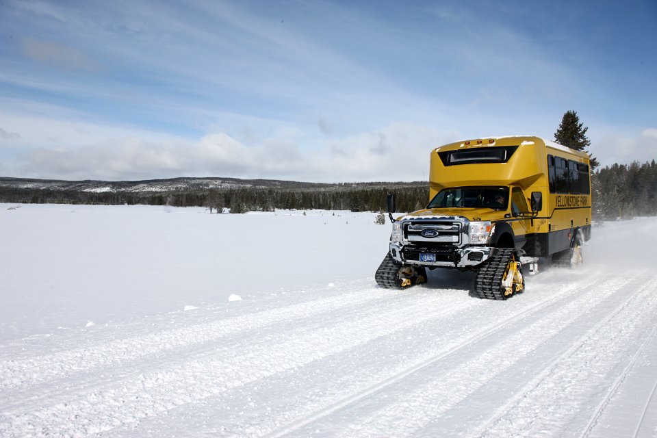 Snowcoach at Gibbon Meadows