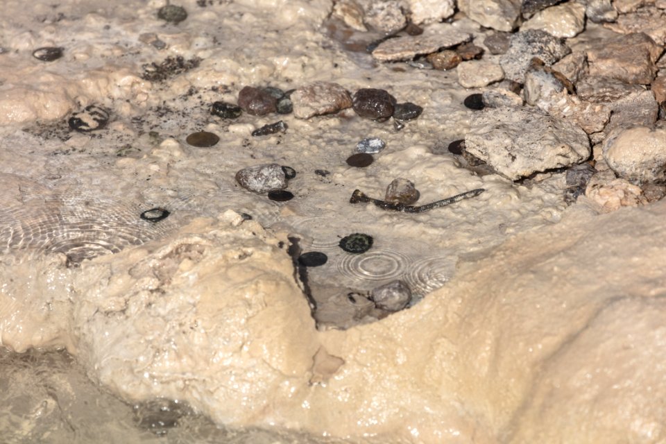 Debris ejected from Pendant Spring