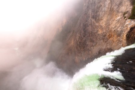 Lower Falls and a fog-filled Grand Canyon of the Yellowstone photo