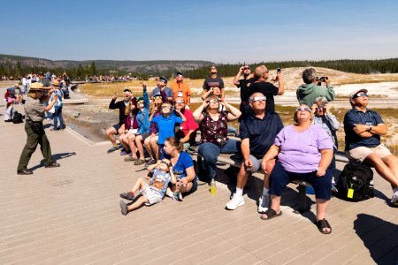 Scenes from the 2017 eclipse at Old Faithfuul photo