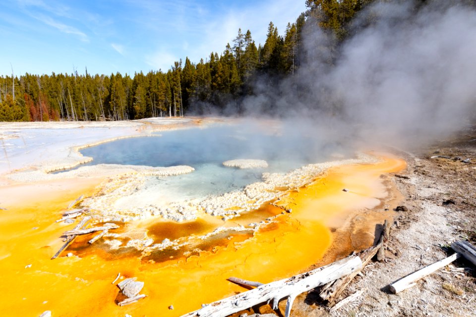 Solitary Geyser steaming