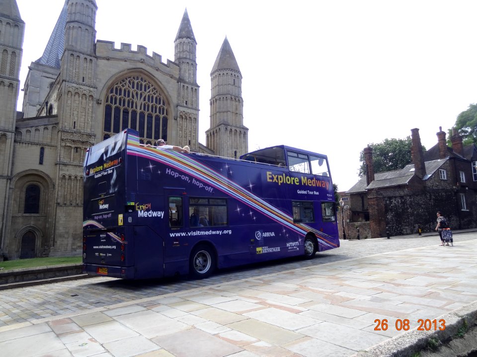 Medway Tour Bus at Rochester Cathedral