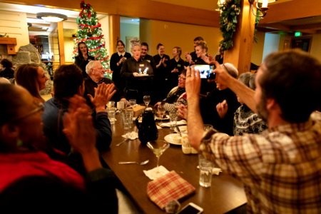 48th wedding aniversary celebration at Old Faithful Snow Lodge Obsidian Dining Room