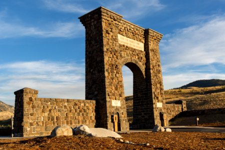 Sunset at Roosevelt Arch