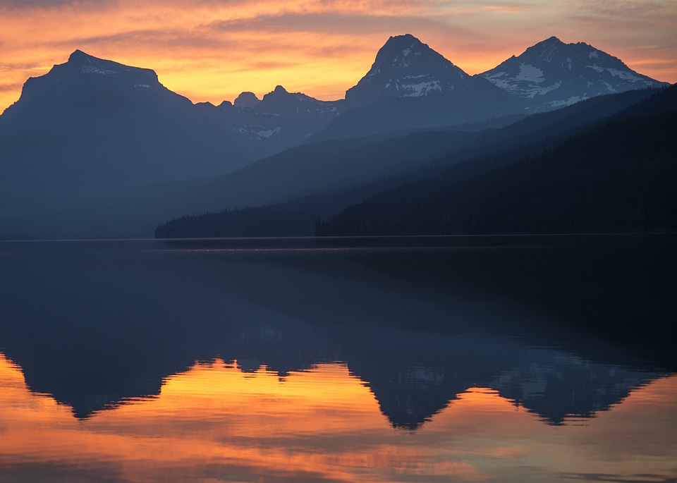 Twilight sunset landscape photo