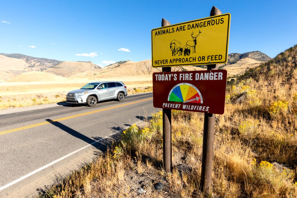 Fire Danger sign (wide) at Extreme