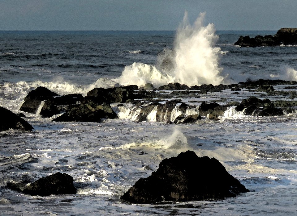 010 - BATTERY POINT LIGHTHOUSE & PEBBLE BEACH DRIVE (1-7-2021) crescent city, del norte co, ca -25 - PHOTOSHOP WATERCOLOR
