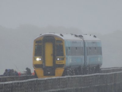 BARMOUTH BRIDGE IN THE RAIN
