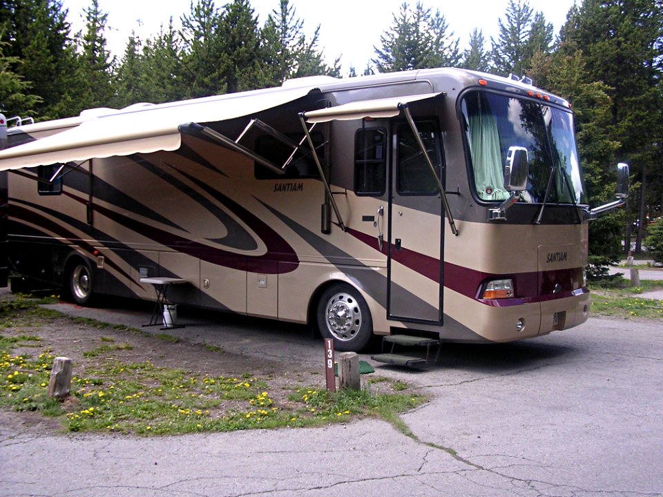 RVs at Fishing Bridge Campground