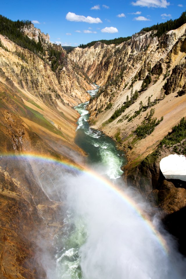 The view from Lower Falls, Grand Canyon of the Yellowstone