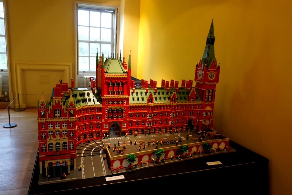 St Pancras Station made of Lego. On display at Hall Place Bexley.