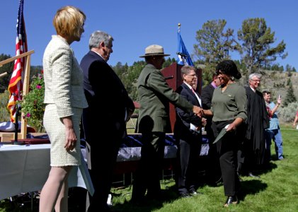 Naturalization Ceremony at Mammoth Hot Springs in Yellowstone National Park