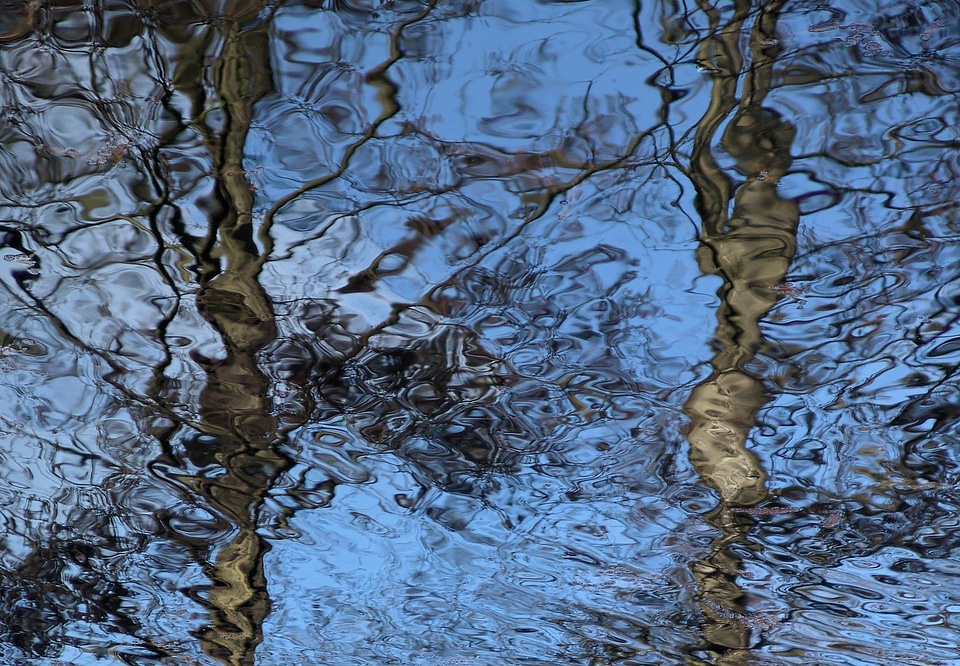 Wave water surface blue