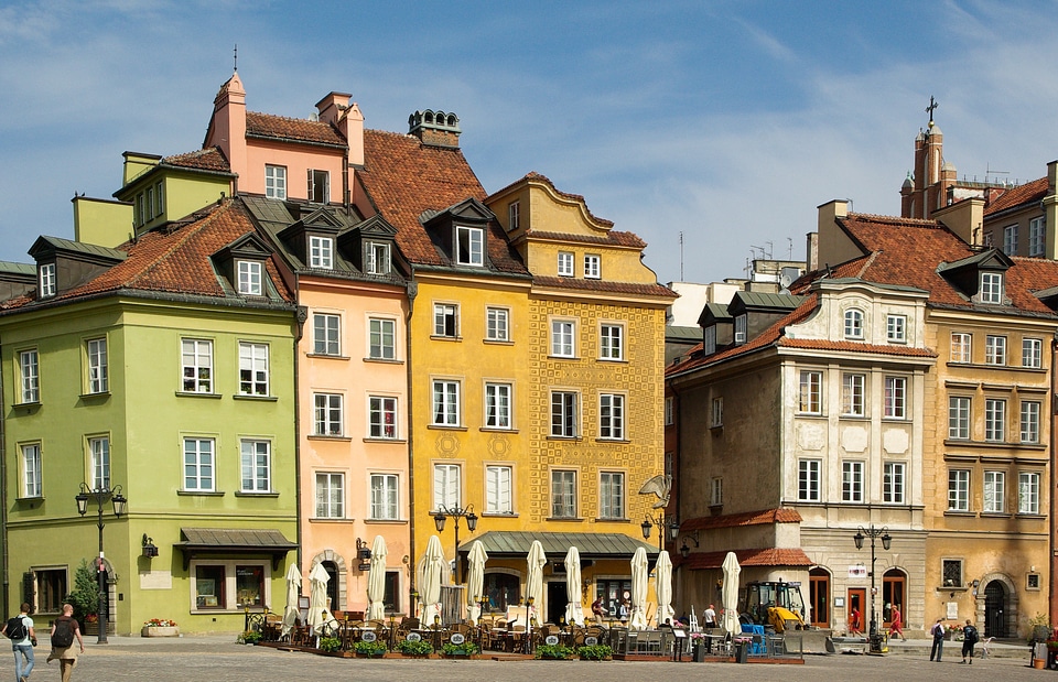 Old town facades architecture