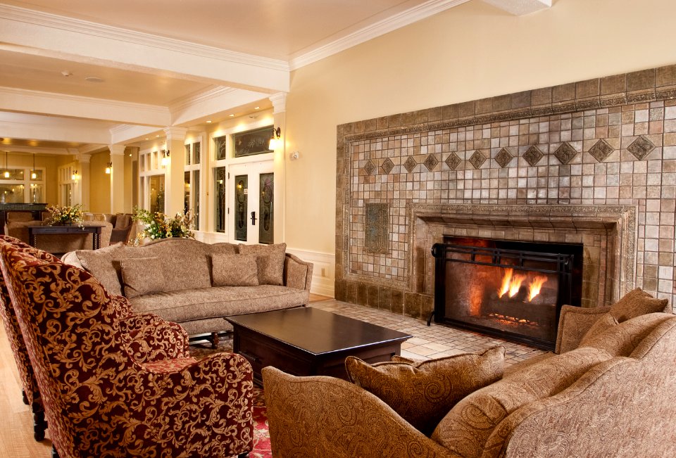 Lake Yellowstone Hotel Lobby Fireplace