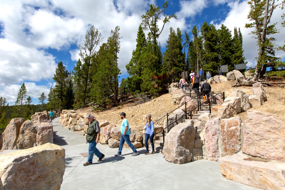 People exploring Inspiration Point