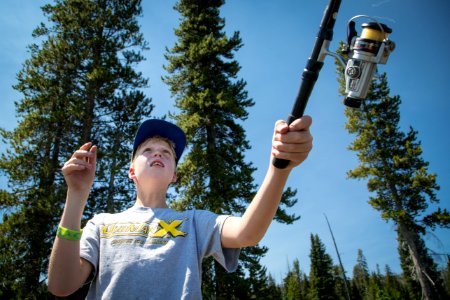Casting for the big ones at Lewis Lake