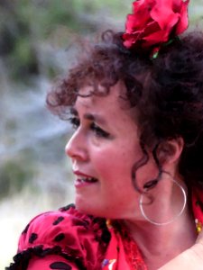 BORDERLAND FESTIVAL 2019 - Coronado National Memorial -36 - Juliana Thomas of Maha Via Flamenco - PHOTOSHOP WATERCOLOR