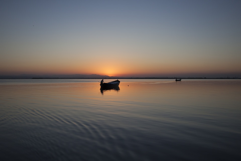 Ocean boat fisherman