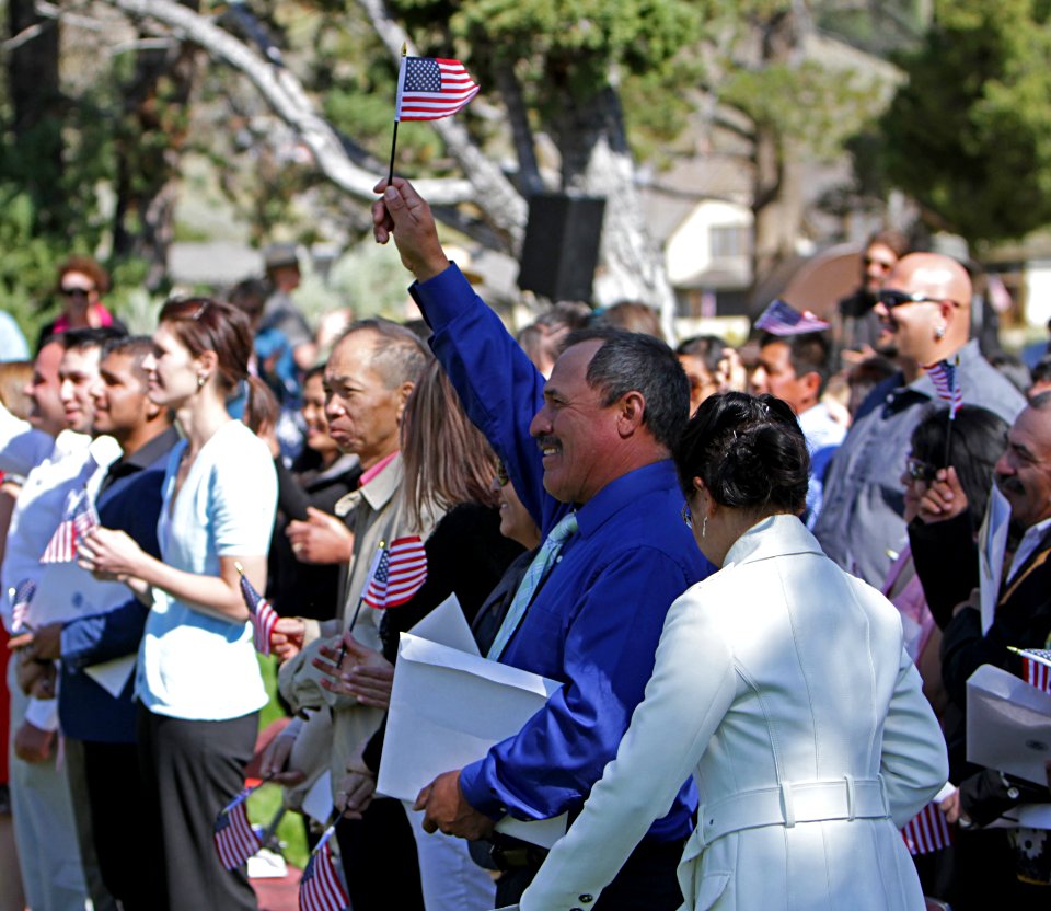Naturalization Ceremony at Mammoth Hot Springs in Yellowstone National Park