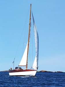 Sky blue sailing sweden photo