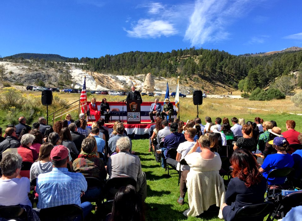 Naturalization ceremony in Mammoth Hot Springs
