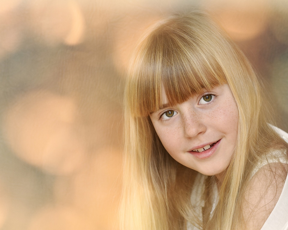 Blond long hair portrait