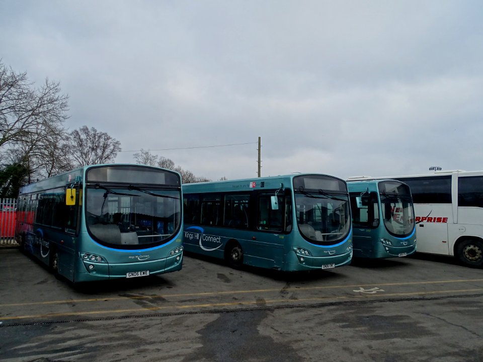 New Enterprise Coaches back home in their Tonbridge Coach Yard after a move to the Hop Farm Paddock Wood.