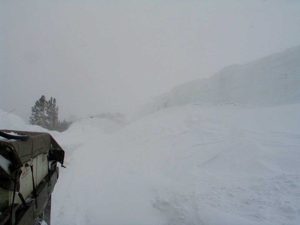 Snow drifts in Hayden