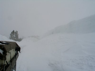 Snow drifts in Hayden