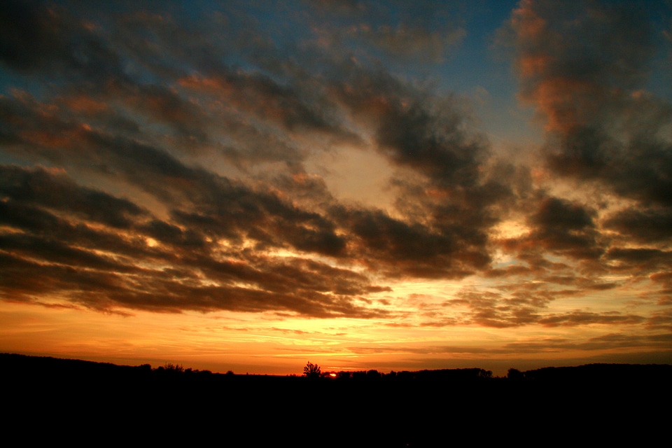Cloud in the evening shadow