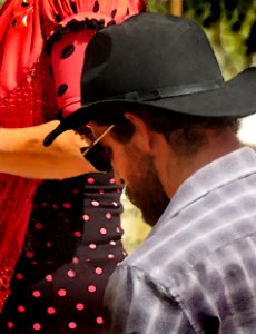 BORDERLAND FESTIVAL 2019 - Coronado National Memorial -50 - Derren Crosby of Maha Via Flamenco - PHOTOSHOP WATERCOLOR