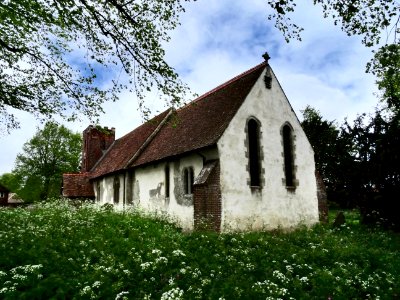 ST MARY CHURCH LUDDENHAM. AN ANCIENT CHURCH IN THE MIDDLE OF MIDDLE OF NOWHERE. photo