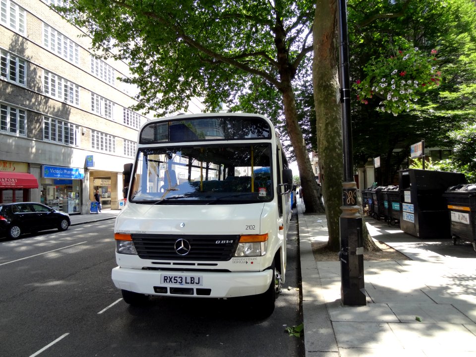 RX53LBJ 2102 New Enterprise Coaches Horse Ferry Road London photo