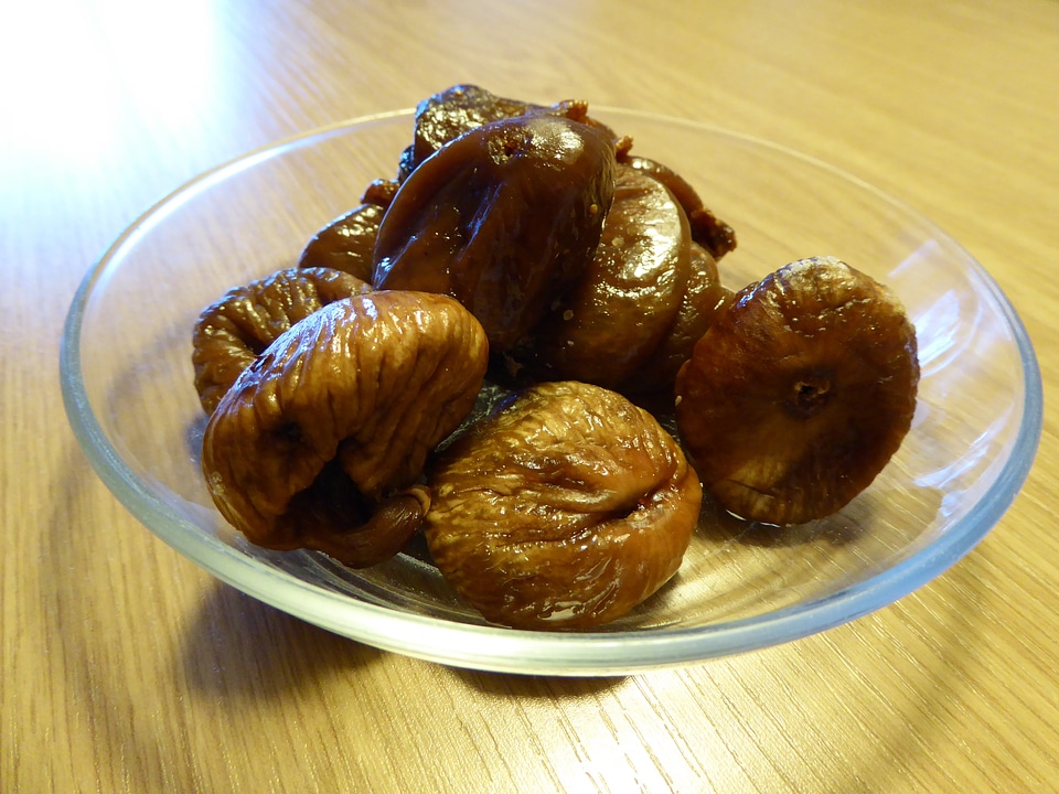Dried figs dried fruits brown