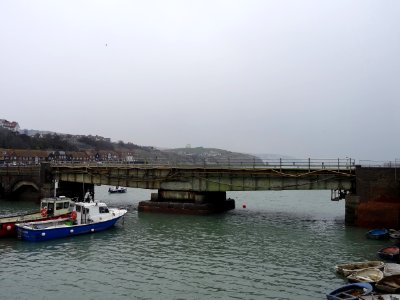 Folkestone Harbour Swing Bridge now closed to trains and open to pedestrians. They have in my opinion made a nice walk by keeping the railway tracks. The Old Harbour Station is being refurbished and opened up.