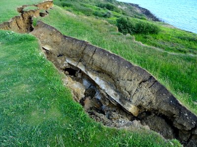 SOUTH WEST COASTAL PATH FALLING INTO THE SEA.