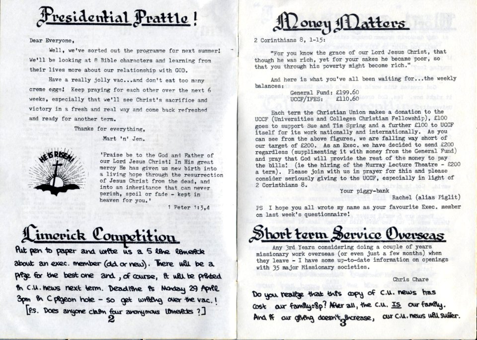 CUNews Week 9 Spring 1986 3