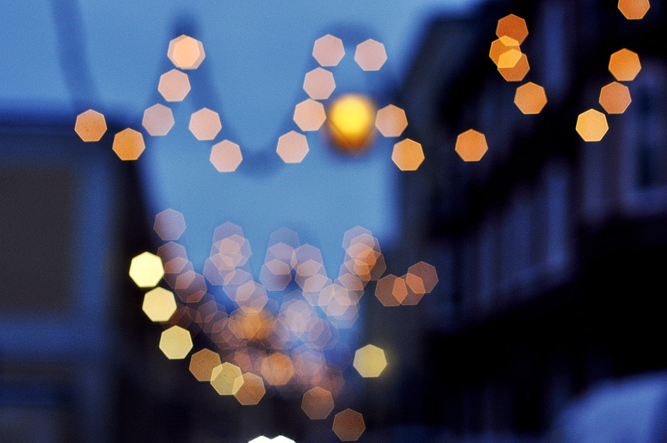 Decoration blur blue bokeh